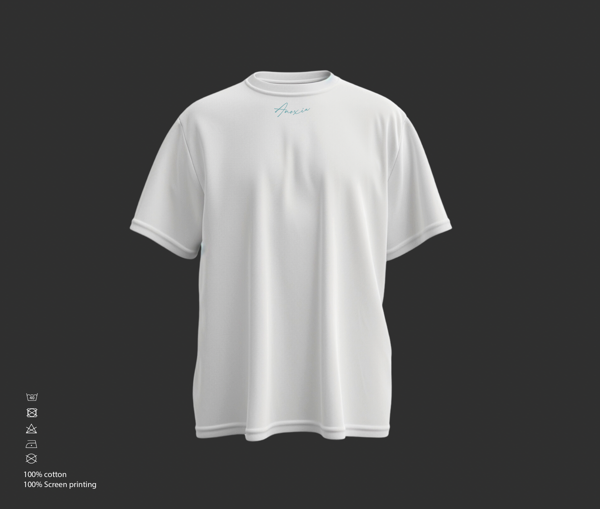 Λευκό Casual T-shirt Limited Edition Anoxia – 100% Βαμβακερό