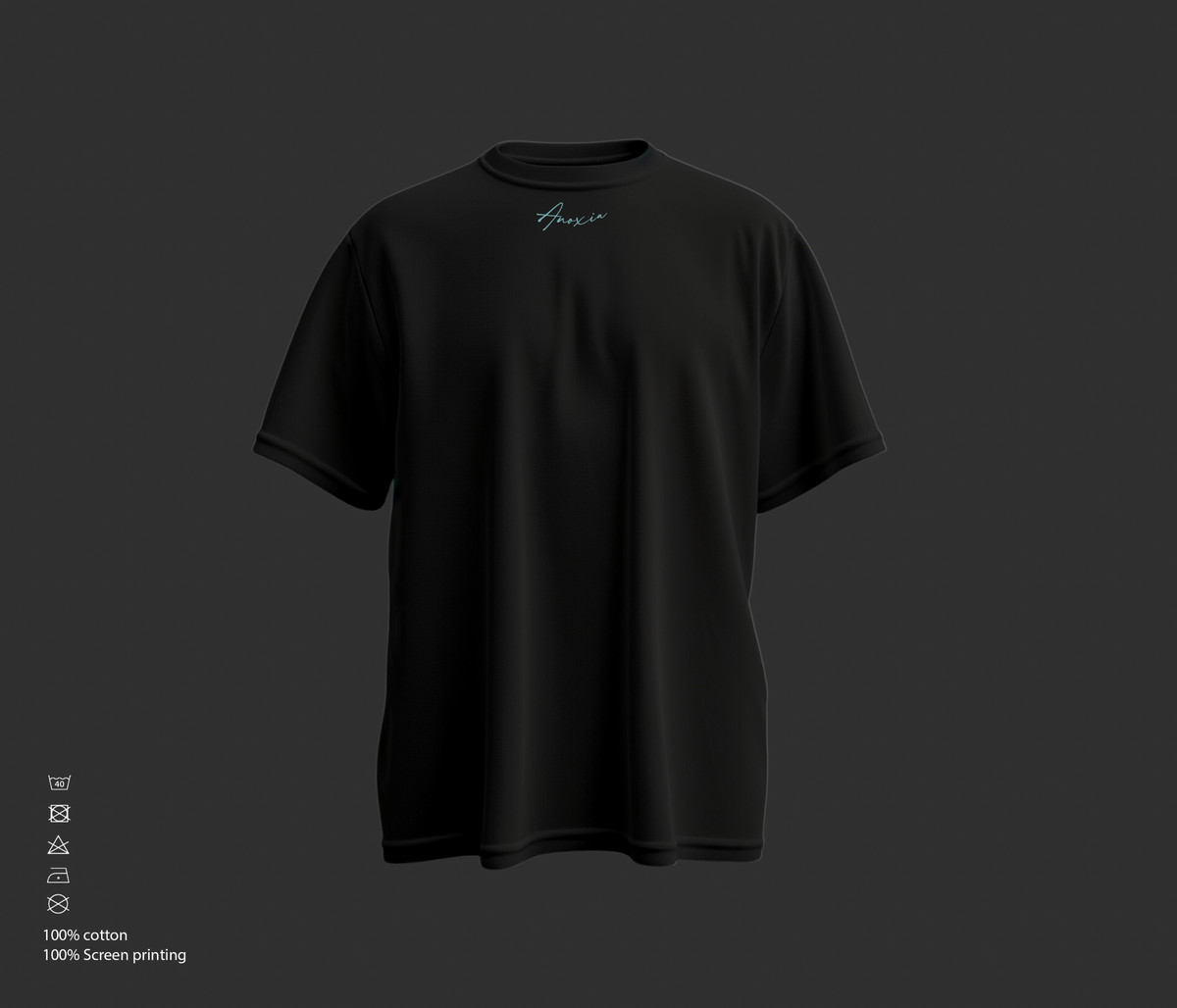 Μαύρο Casual T-shirt Limited Edition Anoxia – 100% Βαμβακερό